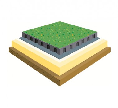 Los diversos sistemas de impermeabilización de cubiertas con vegetación que usan plantas ecológicas ligeras y de poco mantenimiento se pueden combinar perfectamente con el sistema de impermeabilización UltraPly TPO. 